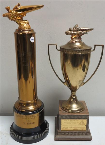 2 18 & 20" boat racing trophies: 2 18 & 20" boat racing trophies