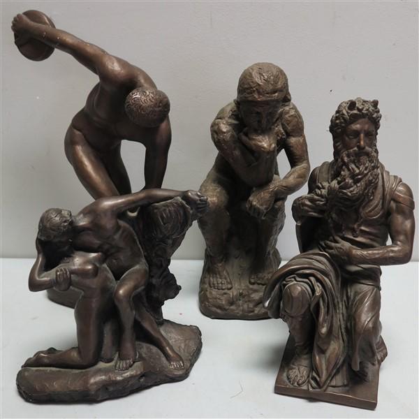 4 plaster sculptures: 4 plaster sculptures