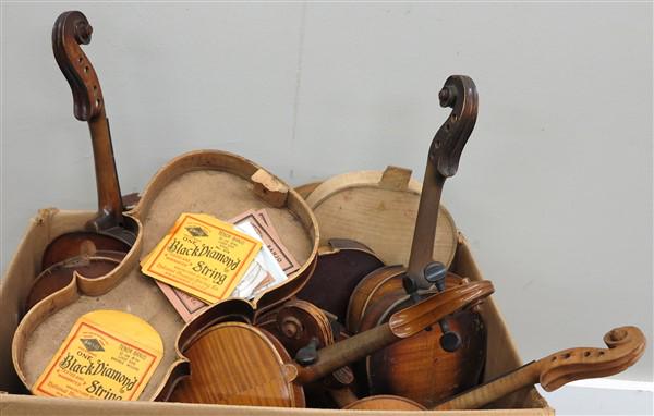 Violins bows and parts: Violins bows and parts