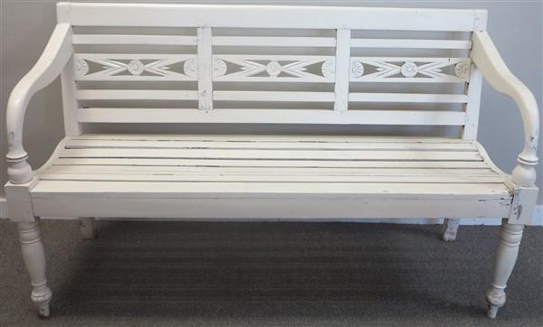 Pr 59" Wooden Garden Benches: Pr 59" Wooden Garden Benches