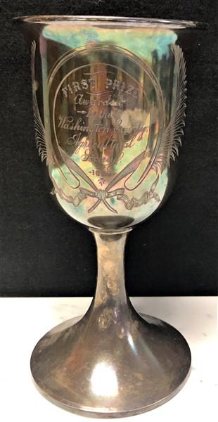 9" Sterling Trophy dated 1880 aprox 13 troy: 9" Sterling Trophy dated 1880 aprox 13 troy