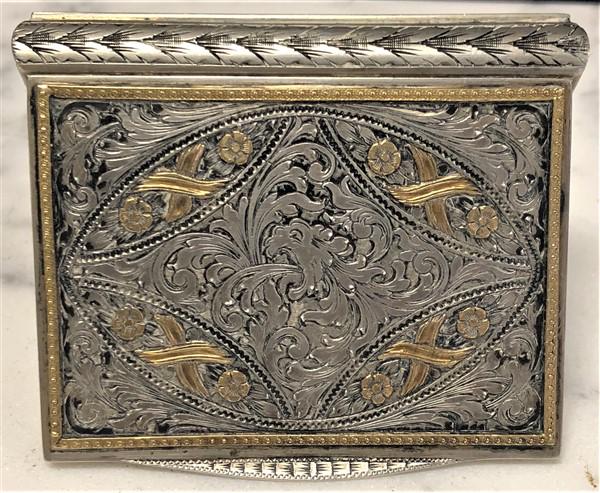 Silver Pillbox with Vermeil Interior 2 1/4" X 3": Silver Pillbox with Vermeil Interior 2 1/4" X 3"