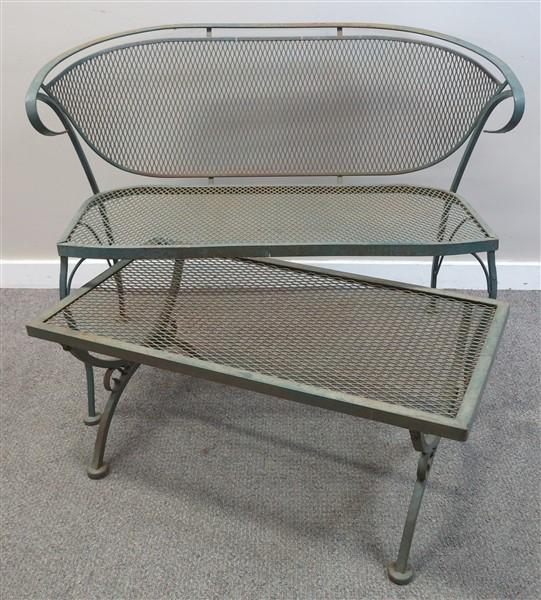 Iron Mesh Bench and table: Iron Mesh Bench and table