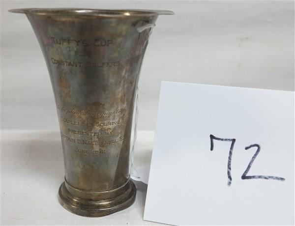 6" "950" silver golf trophy approx 7.8 Troy ounce: 6" "950" silver golf trophy approx 7.8 Troy ounce