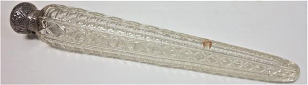 11 1/2" sterling and crystal scent bottle: 11 1/2" sterling and crystal scent bottle