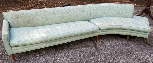 Mid-century vintage sofa: Mid-century vintage sofa- 130"l x 32"d x 28"h