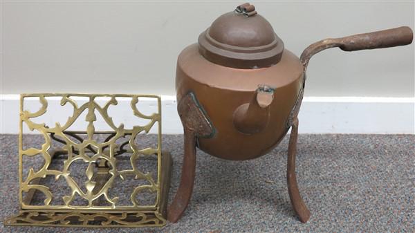 Teapot and bookstand: Teapot and bookstand