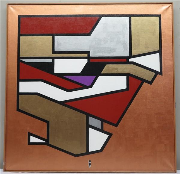 Acrylic on Earl Hubbard 38.5" x 39": Acrylic on Earl Hubbard 38.5" x 39"