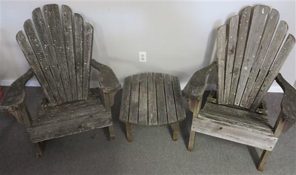 Adirondack chair, rocker and table (1 of 4)