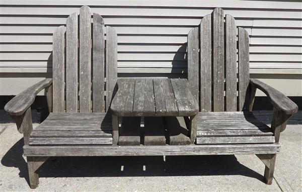 adirondack style two seat bench (1 of 3)