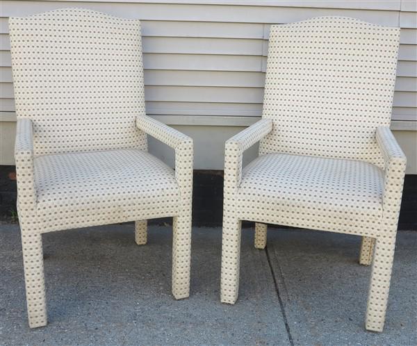 Pair of upholstered parsons chairs (1 of 6)