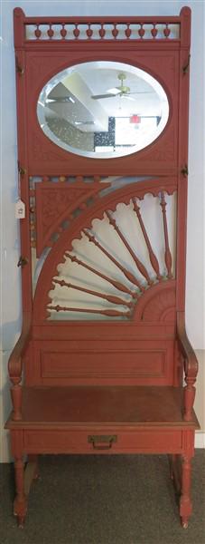 Fancy Victorian hall rack 27w X 79h (1 of 4)
