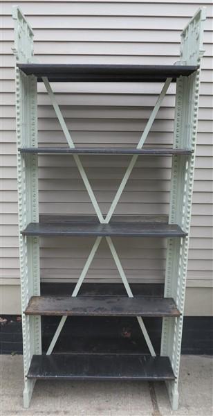 2 - three section cast iron 19th century shelves (1 of 7)