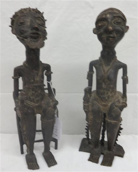 Two African Bronzes 15"h (1 of 5)
