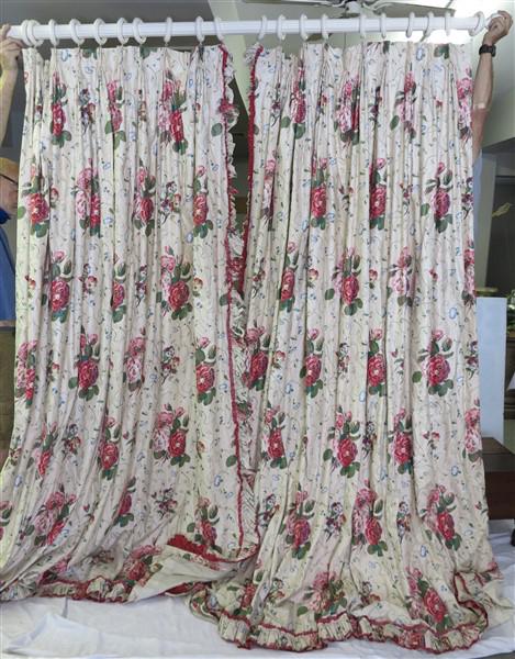 Custom draperies with rods Approximately 104 X 102 (1 of 4)