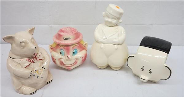 4 vintage cookie jars (1 of 5)