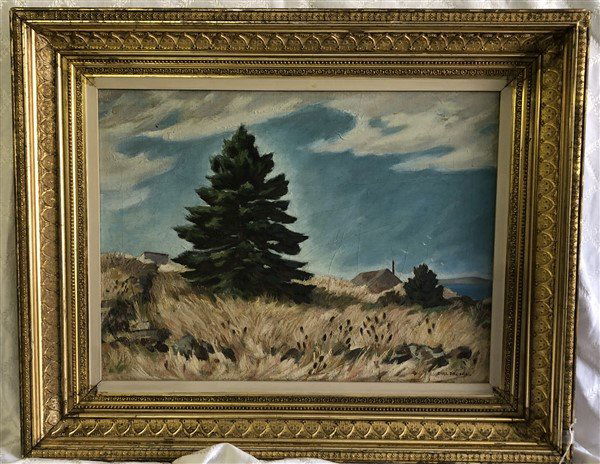 Oil painting on board and in gilt frame- Carl Broemel (1 of 3)