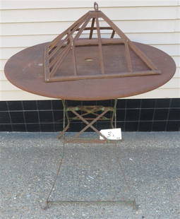 Folding Bistro Table and Garden Element: Folding Bistro Table and Garden Element