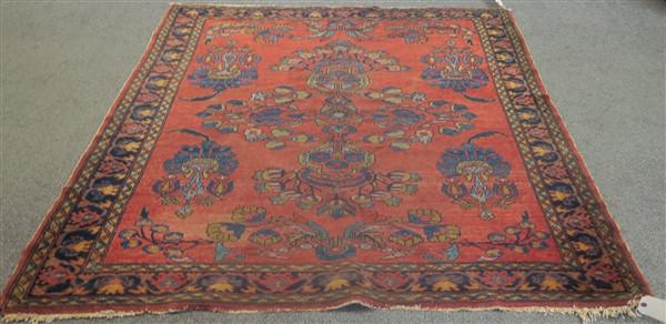 Antique Persian Carpet 5'2' x 5'10": Antique Persian Carpet 5'2' x 5'10"