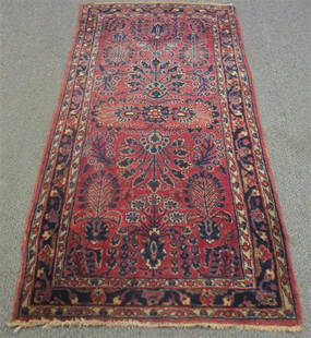 Antique Persian Mat 2'6" x 5'2": Antique Persian Mat 2'6" x 5'2"