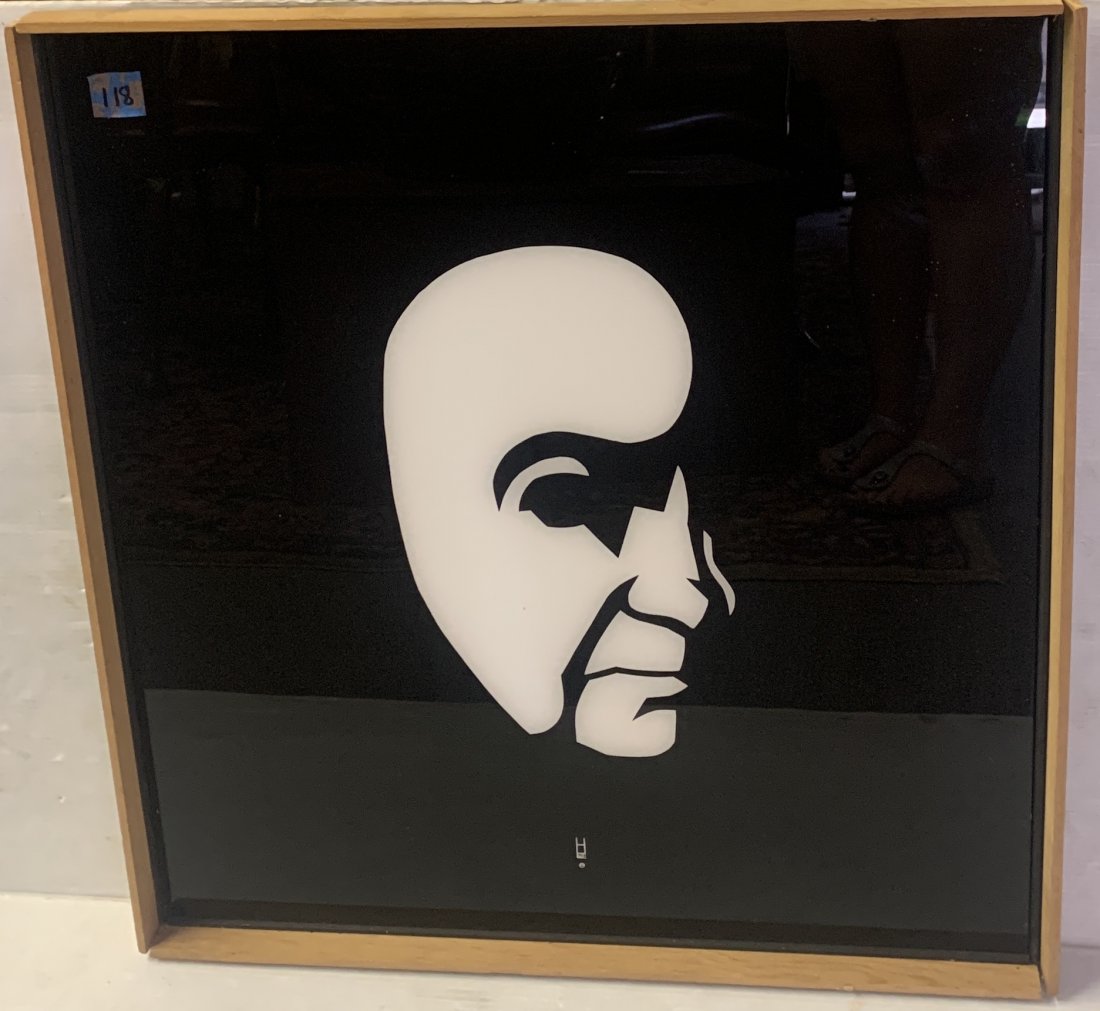 Earl Hubbard acrylic on Lucite 27" x 30": Earl Hubbard
