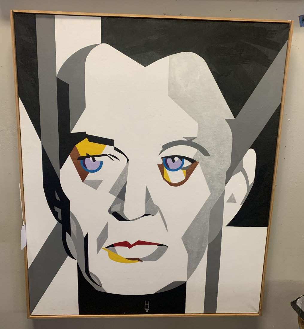 Earl Hubbard Acrylic on Linen: Earl Hubbard Acrylic on Linen