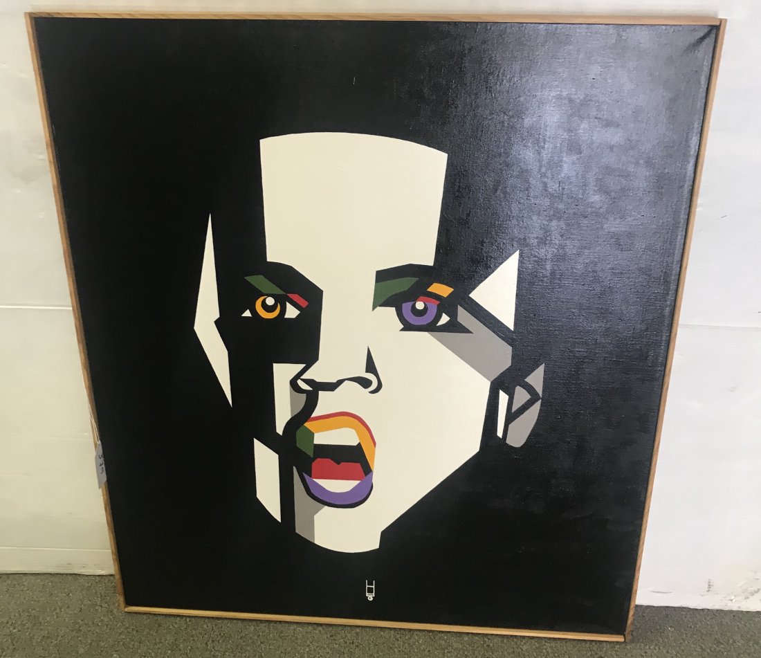 Earl Hubbard Acrylic on Linen: Earl Hubbard Acrylic on Linen