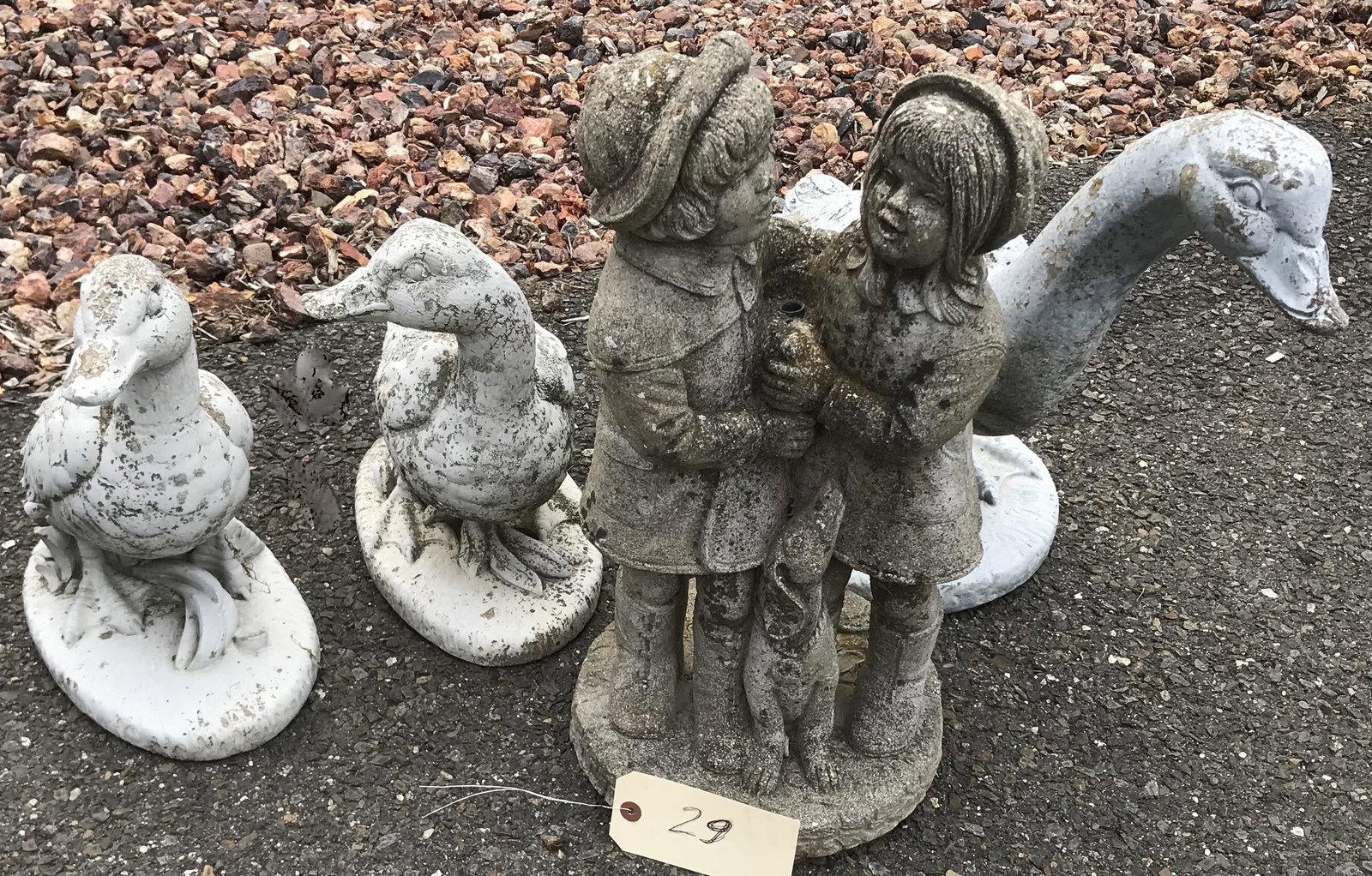 Concrete Ducks and Figure: Concrete Ducks and Figure