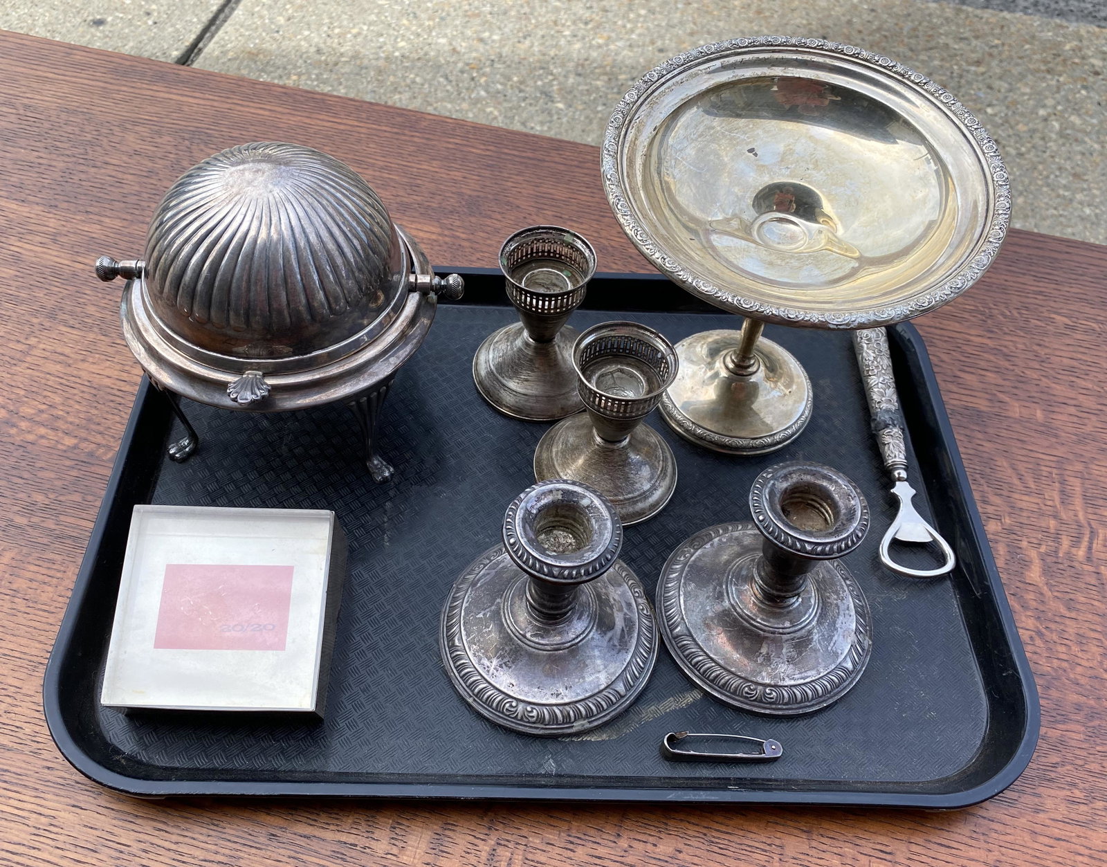 SS & SP Lot- including Cartier ABC's 20/20 gift: SS & SP Lot- including Cartier ABC's 20/20 gift Included in this lot is a sterling silver Cartier paper weight gifted to a local reident from ABC's TV show 20/20