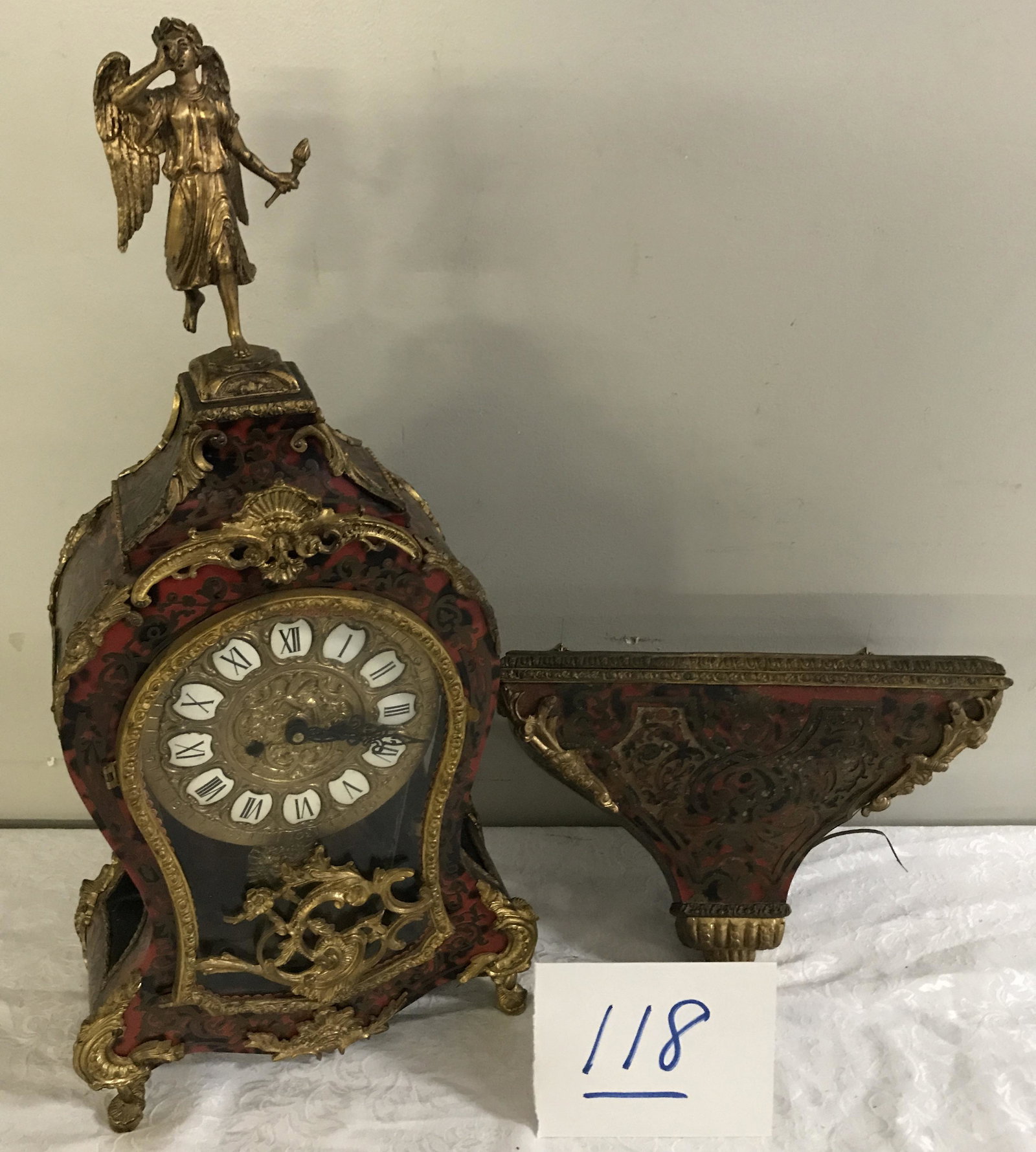 24" Ormolu Mounted Boulle clock: 24" Ormolu Mounted Boulle clock