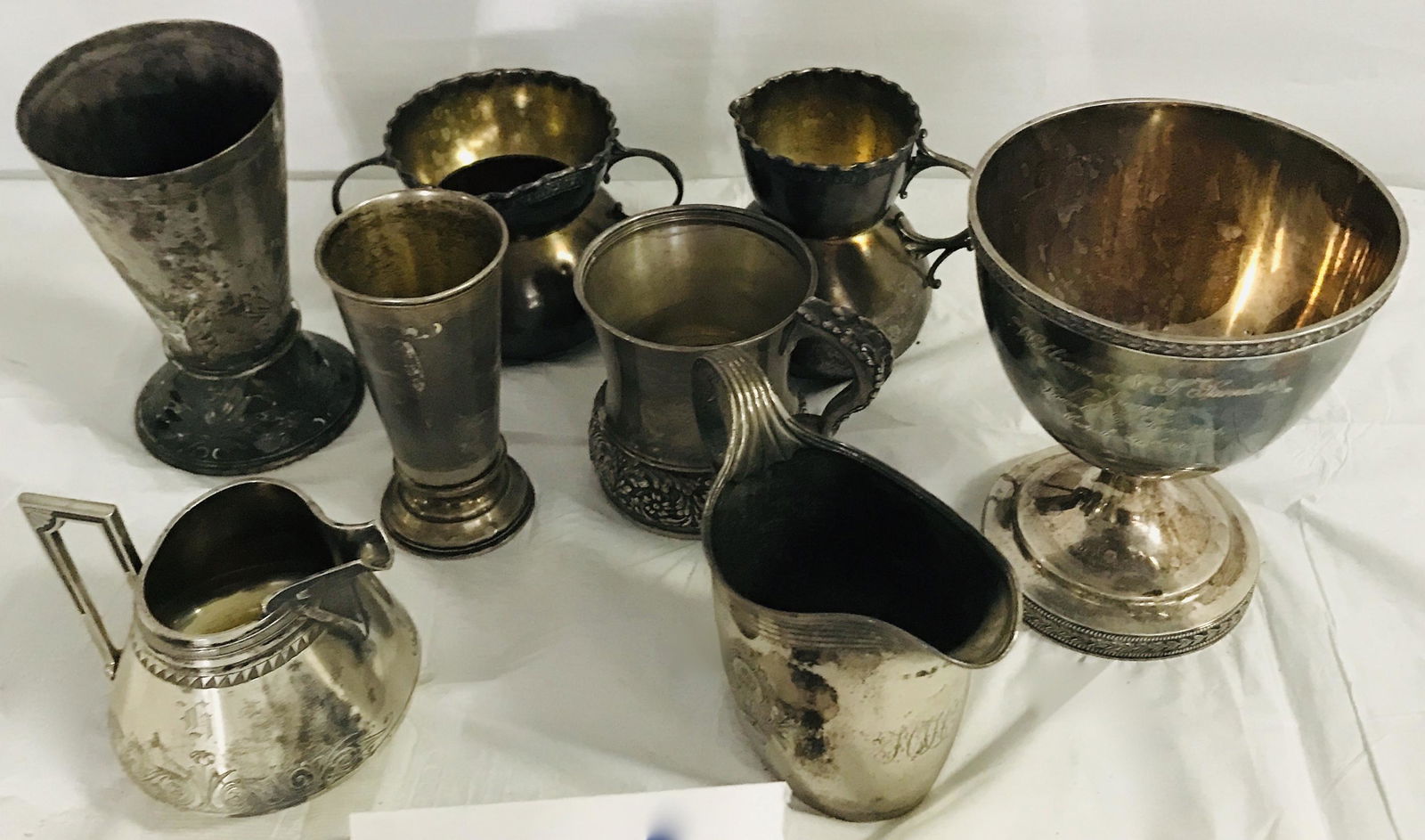 Mixed sterling and plate lot: Mixed sterling and plate lot