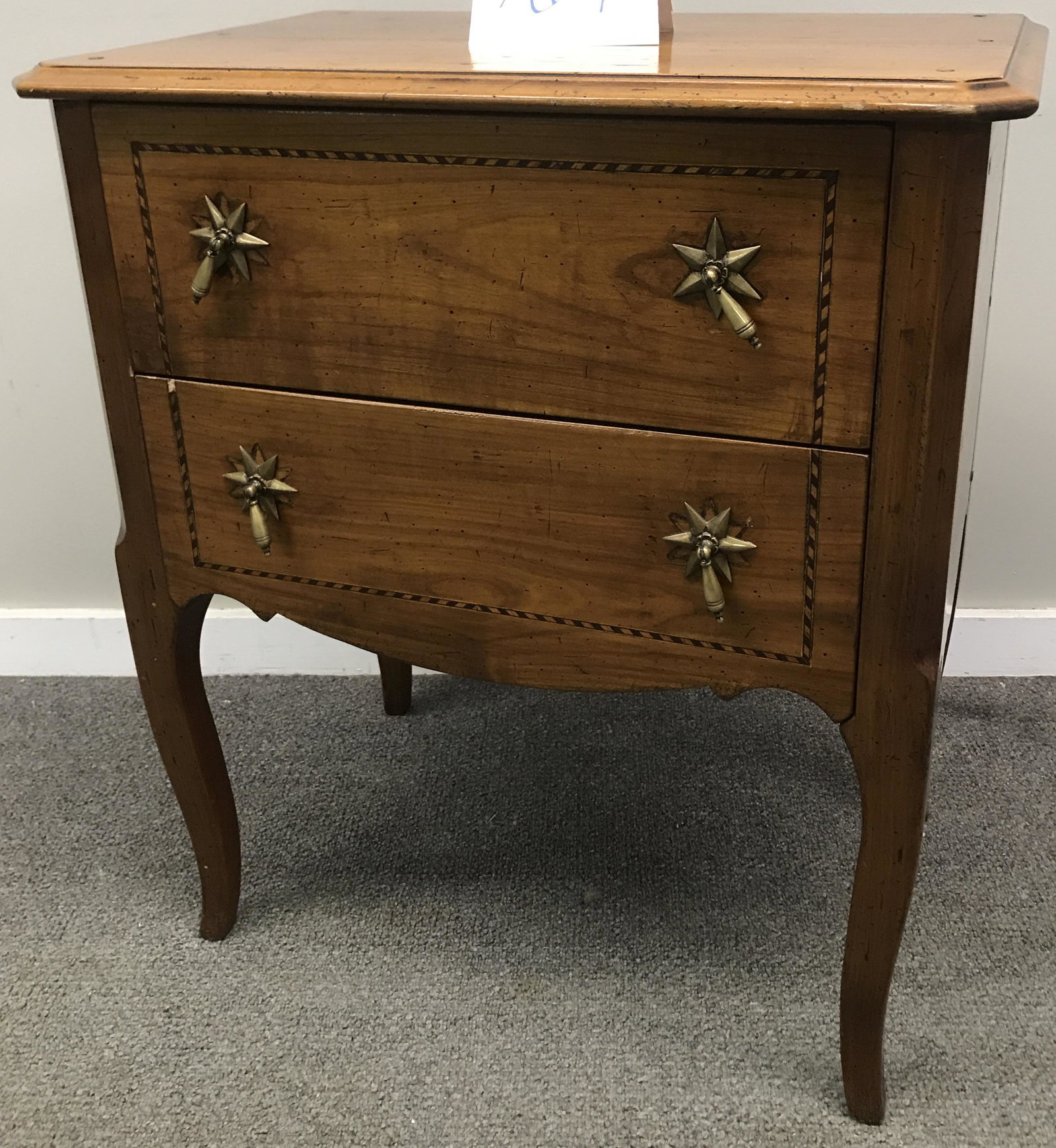 2 Drawer Contemporary Marquetry Stand: 2 Drawer Contemporary Marquetry Stand