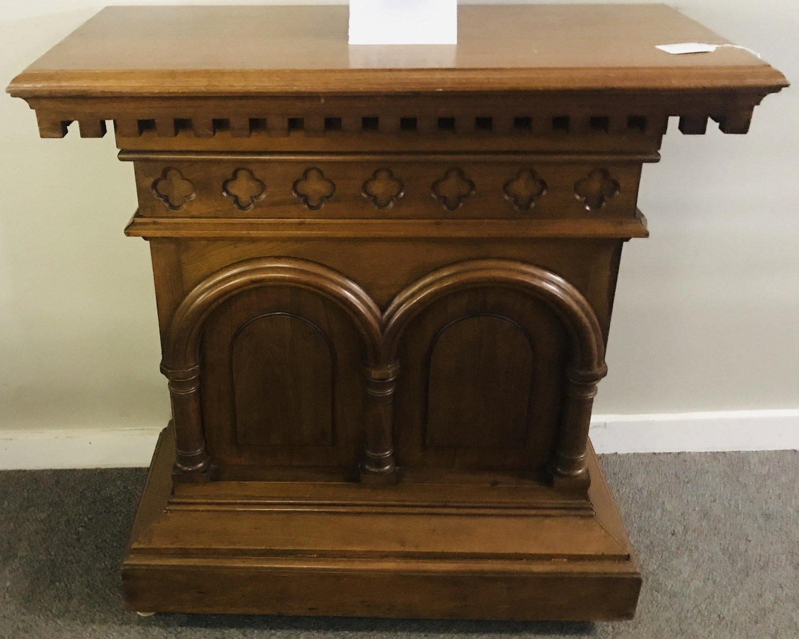 Victorian Gothic Console: Victorian Gothic Console- 18" x 36" x 36"