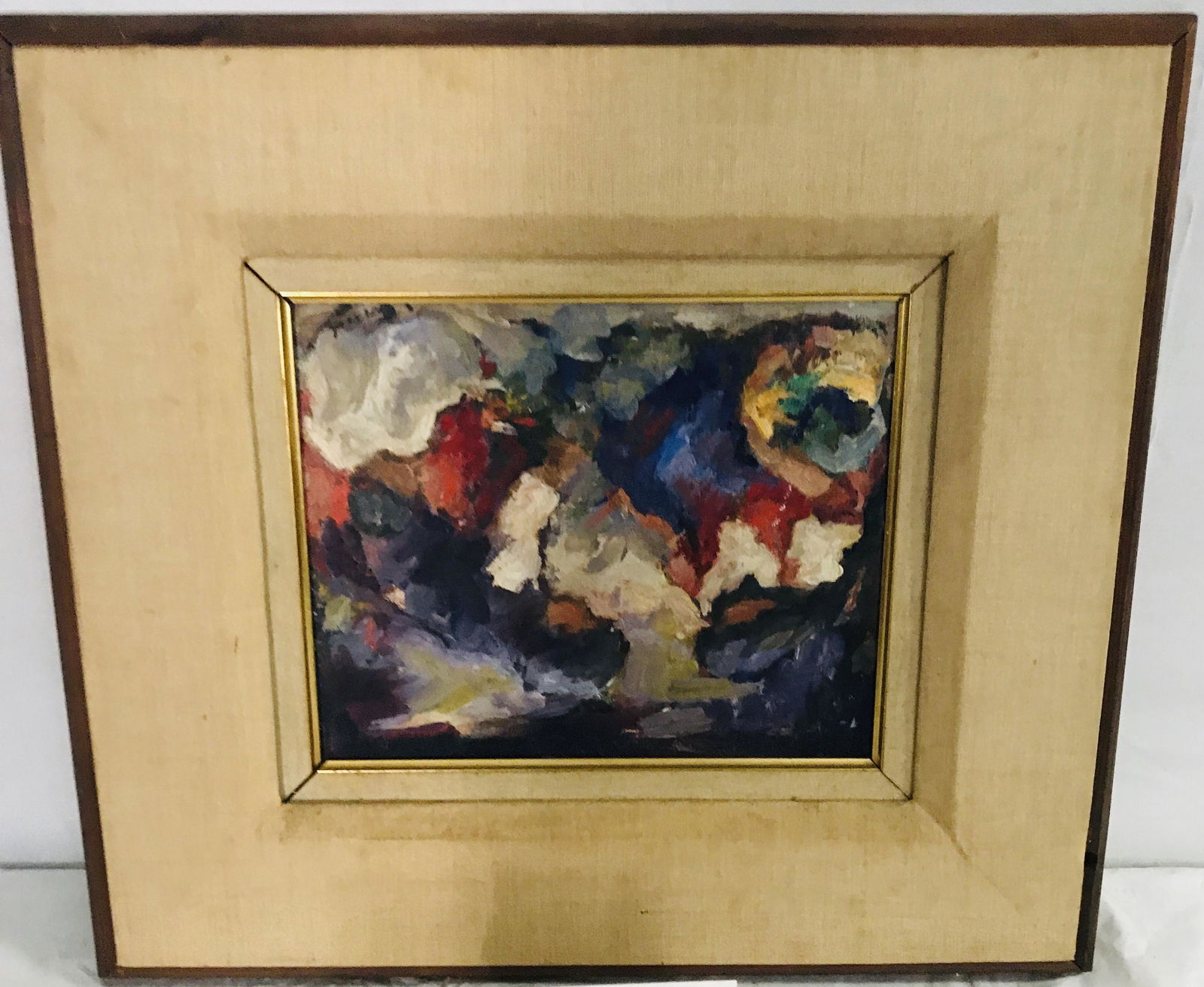 Abstract oil on masonite 19" x 21": Abstract oil on masonite 19" x 21"