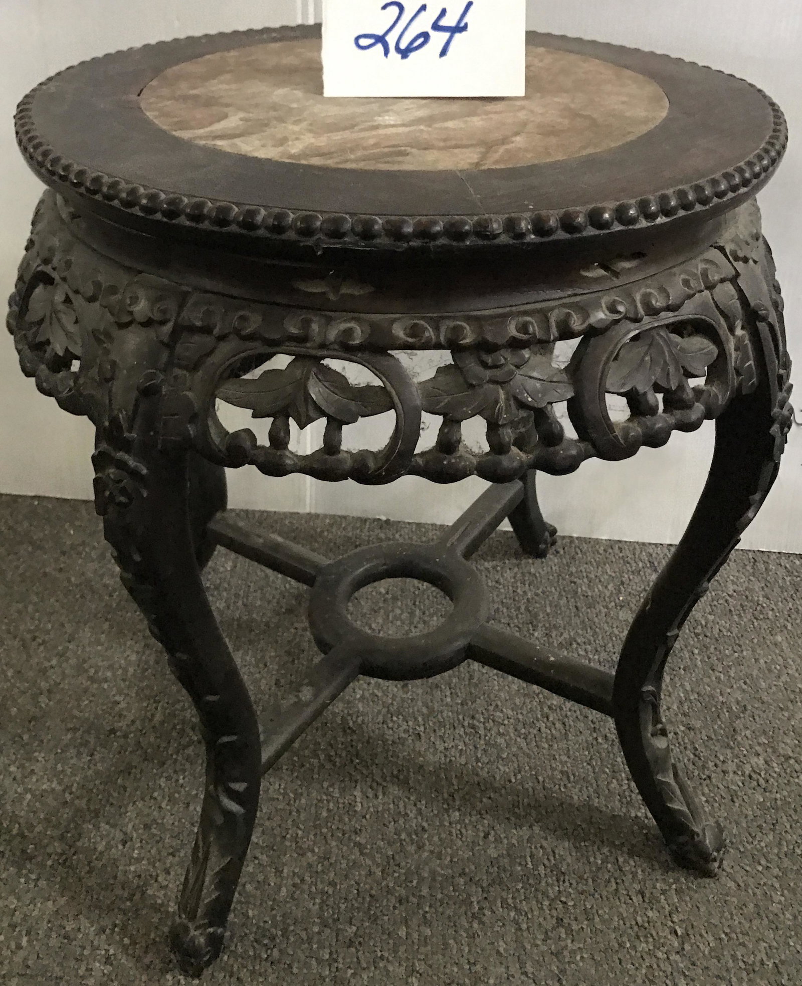Antique 19" Oriental Tabouret: Antique 19" Oriental Tabouret