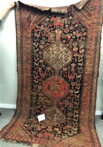 Antique Caucasian Long Rug 5'2" x 9'10" (1 of 3)