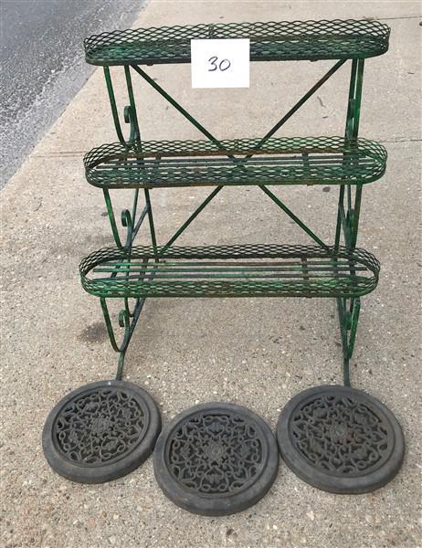 Iron Planter and Cast Iron Steps (1 of 1)