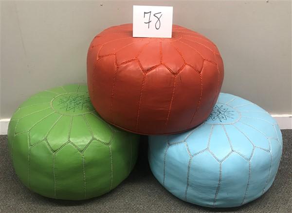 3 Leather Hassocks (1 of 1)