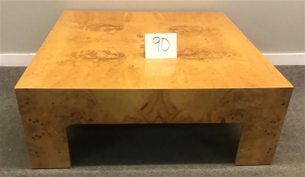 Burl Italian Modern Coffee Table 40" Square (1 of 2)