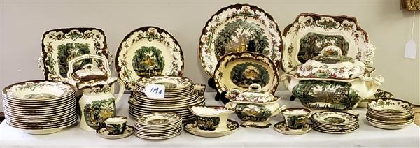 Large Leeds Copper Lustre China Service (1 of 5)