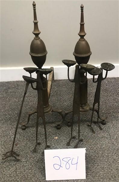 Andirons and Candlesticks: Andirons and Candlesticks