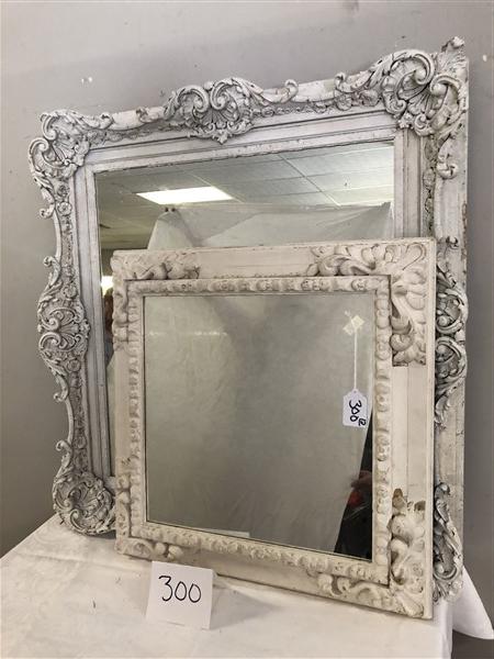 2 Old Victorian Mirrors in Whitepaint (1 of 2)