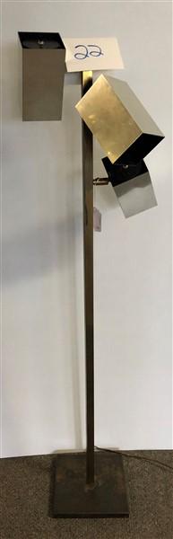 60" MCM Brass and Chrome Floor Lamp (1 of 1)