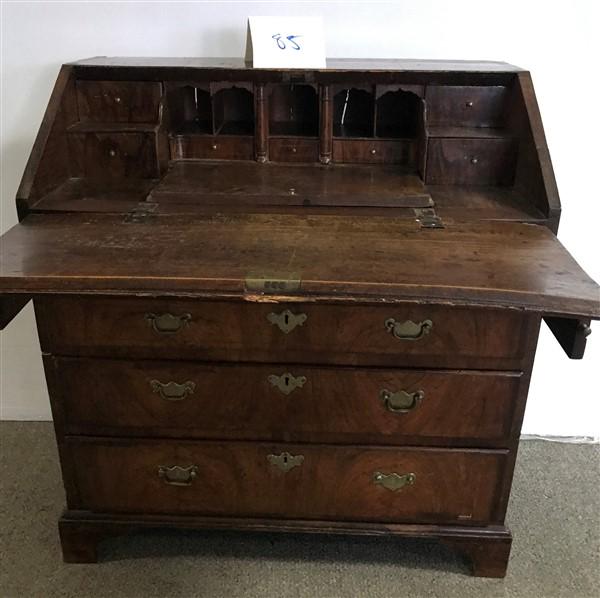 19th Cent. Continental Burl Wood Desk (1 of 2)
