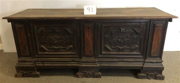 65" Carved Continental 18th Cent. Box (1 of 2)