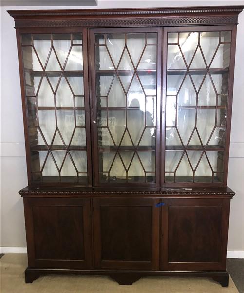 4 Part Mahogany Breakfront: 4 Part Mahogany Breakfront 72"w x18"d x 90"h