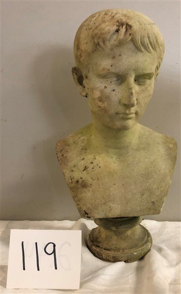 22" Marble Bust- Dug it Right Out of the Ground! (1 of 9)