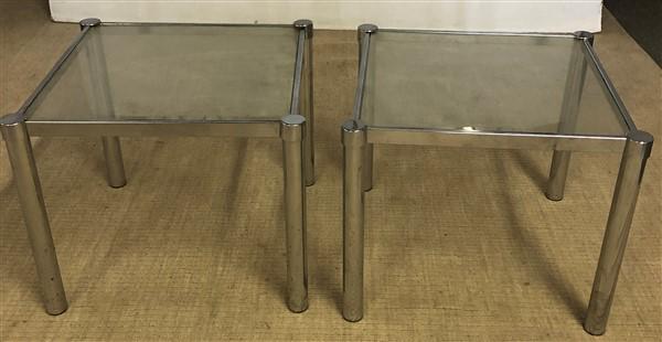 2 Mid-Cent. Chrome and Glass Stands (1 of 1)