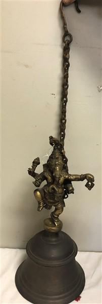Tibetan Bell with Bronze Figure (1 of 4)