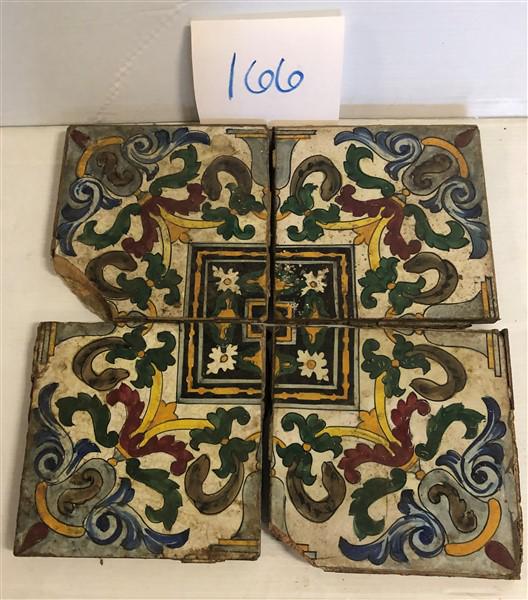 4 Real Antique 8" Persian Tiles (1 of 1)